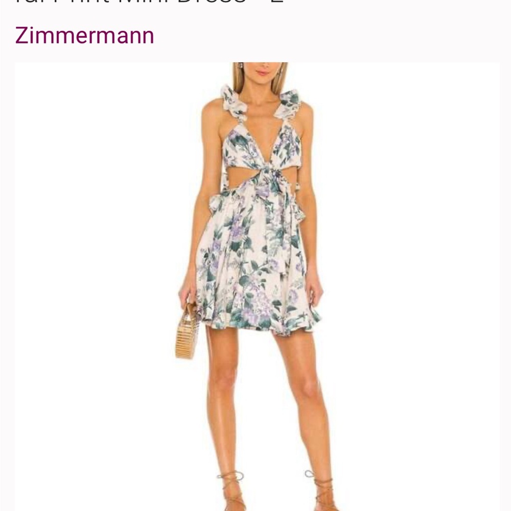 Zimmermann Floral Print Mini Dress Cassia